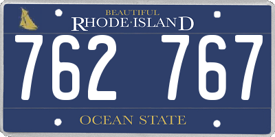 RI license plate 762767