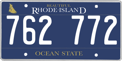RI license plate 762772