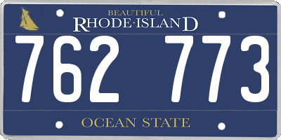 RI license plate 762773