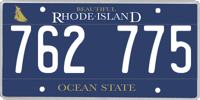 RI license plate 762775