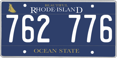 RI license plate 762776