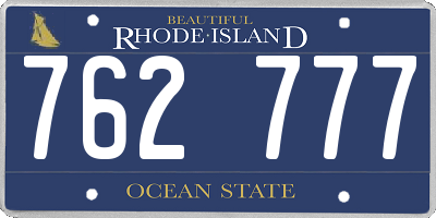 RI license plate 762777