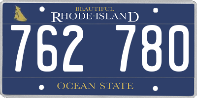 RI license plate 762780