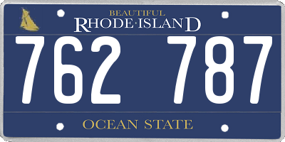 RI license plate 762787