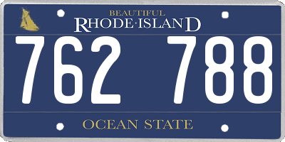 RI license plate 762788