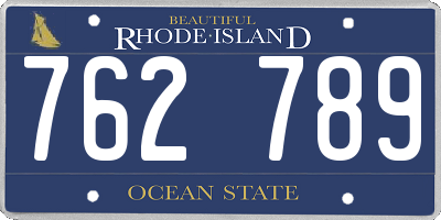RI license plate 762789