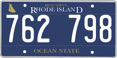RI license plate 762798