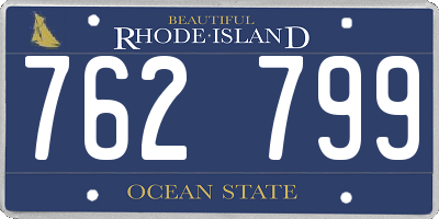 RI license plate 762799