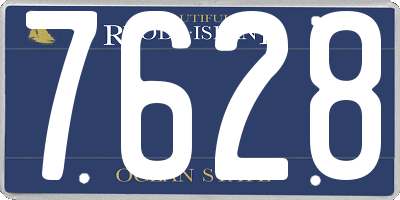 RI license plate 7628