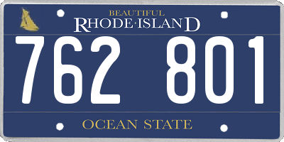 RI license plate 762801