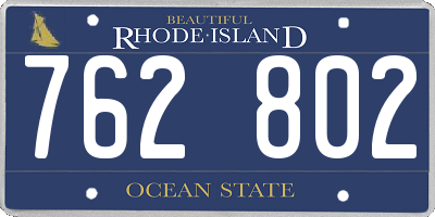 RI license plate 762802