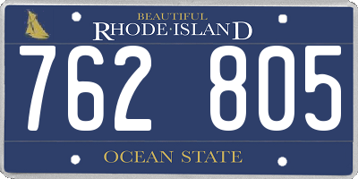 RI license plate 762805