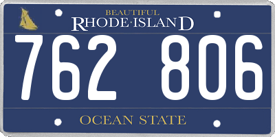 RI license plate 762806