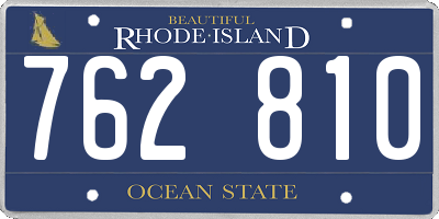 RI license plate 762810