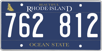 RI license plate 762812