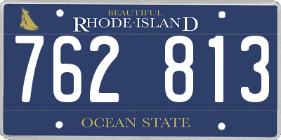 RI license plate 762813
