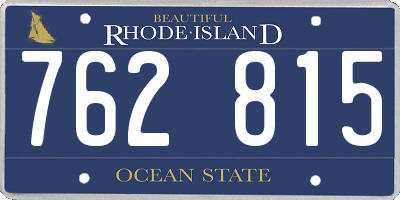 RI license plate 762815