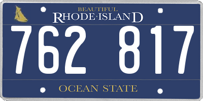 RI license plate 762817