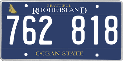 RI license plate 762818