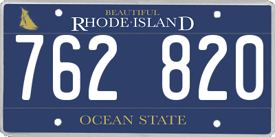 RI license plate 762820
