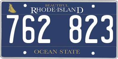 RI license plate 762823