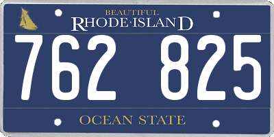 RI license plate 762825