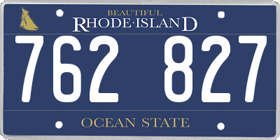 RI license plate 762827