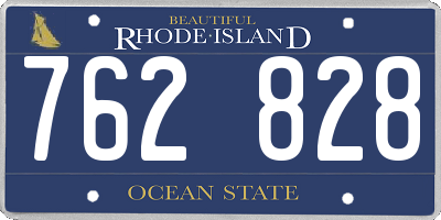 RI license plate 762828