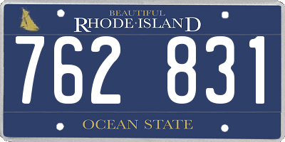 RI license plate 762831
