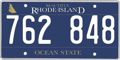 RI license plate 762848