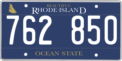 RI license plate 762850
