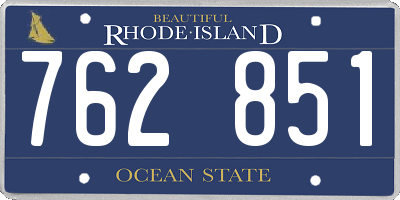 RI license plate 762851