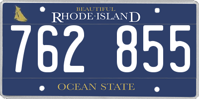 RI license plate 762855
