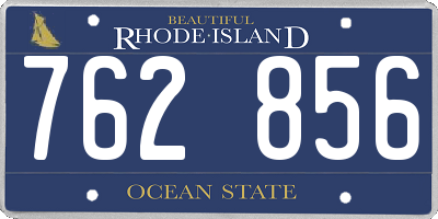 RI license plate 762856