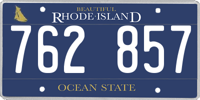 RI license plate 762857