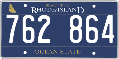 RI license plate 762864