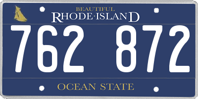 RI license plate 762872