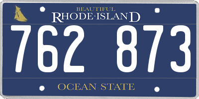 RI license plate 762873