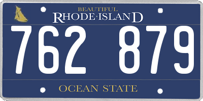 RI license plate 762879