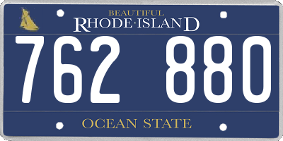 RI license plate 762880
