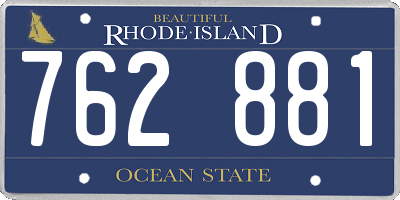 RI license plate 762881