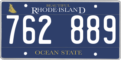 RI license plate 762889
