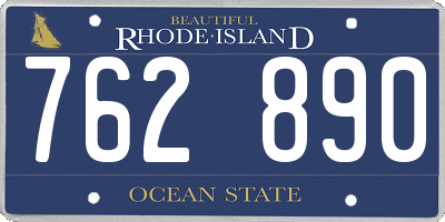 RI license plate 762890