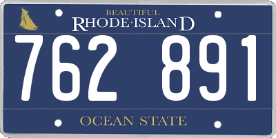 RI license plate 762891