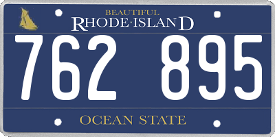 RI license plate 762895
