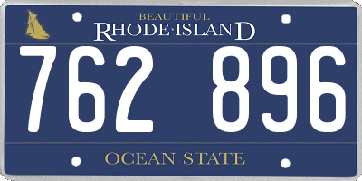 RI license plate 762896