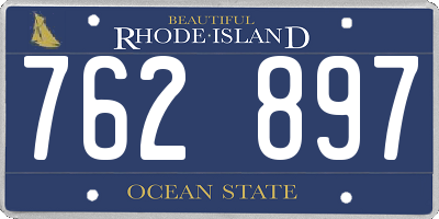RI license plate 762897