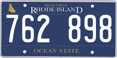 RI license plate 762898