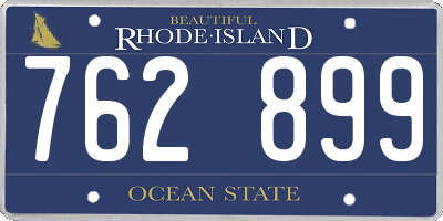 RI license plate 762899