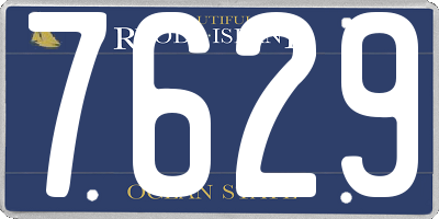 RI license plate 7629